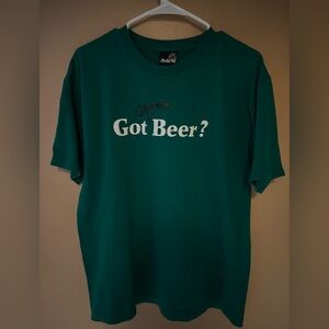 Hybrid St Patrick’s Day dark green t-shirt Got Green Beer? graphic Size Large
